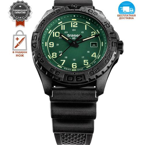 Часы Traser P96 OdP Evolution Green 109052 с каучуковым ремешком 41510384 3