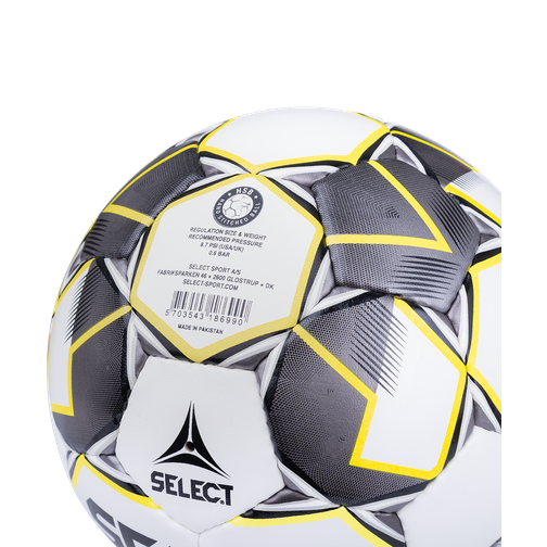 Мяч футзальный Select Futsal Master 852508, №4, белый/желтый/черный (4) 42505509 2