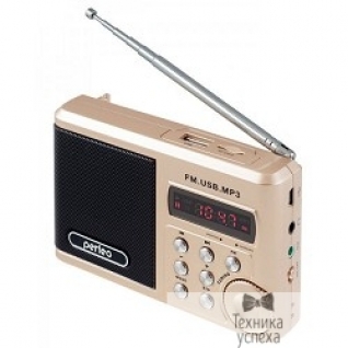 Perfeo Perfeo мини-аудио Sound Ranger, УКВ+ FM, MP3 (USB/TF), USB-audio, BL-5C 1000mAh, шамп.золот (SV922AU)