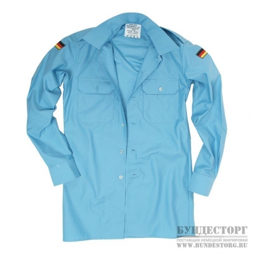 Рубашка немецкая BW Bordhemd blau neuw. 5031543