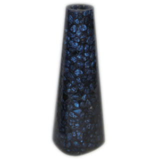 Подсвечник для большой свечи, 16 см, Кварц окрашеный, синий  перламутр
