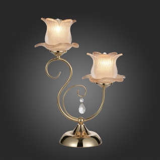 Настольная лампа St Luce Французское Золото/Прозрачно-белый, Золотистый E14 2*40W