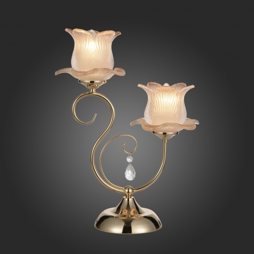 Настольная лампа St Luce Французское Золото/Прозрачно-белый, Золотистый E14 2*40W 37398326
