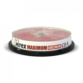 Носители информации Mirex CD-R MAXIMUM 52x cake box 10 (UL120052A8L)