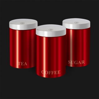 Набор контейнеров для хранения 3 предмета Metallic red Passion Collection
