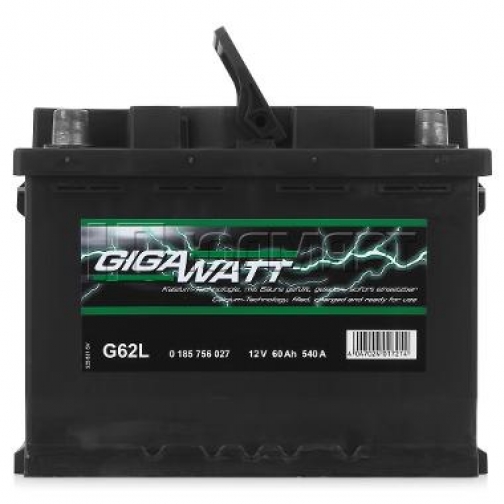 Аккумулятор легковой Gigawatt G62L 560 127 054 60 Ач 37900352