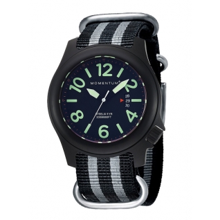 Часы Momentum Steelix Black-ION (полосатый нато) Momentum by St. Moritz Watch Corp