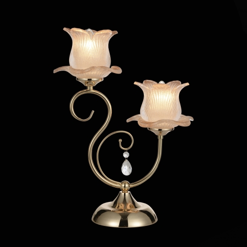 Настольная лампа St Luce Французское Золото/Прозрачно-белый, Золотистый E14 2*40W 37398326 1