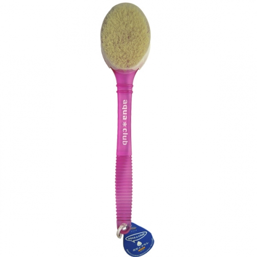 Щетка с ручкой для мытья тела розовая Aisen 94019