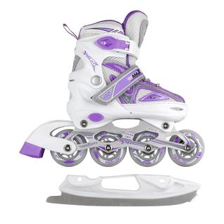 Набор подростковых коньков Maxcity Volt Ice, фиолетовый размер 31-34
