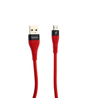 USB дата-кабель Hoco U53 4A Flash Charging data cable MicroUSB (1.2 м) Красный