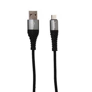 USB дата-кабель Hoco X38 Cool charging data cable for MicroUSB (0.25м) (2.4A) Черный
