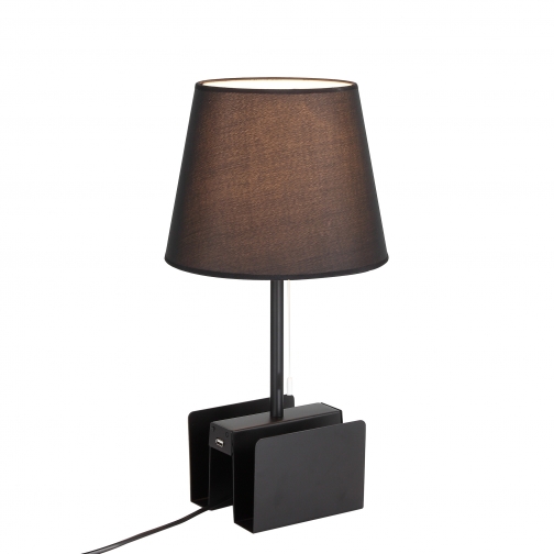 Настольная лампа c USB St Luce Черный/Черный E14 1*40W 37396886 10