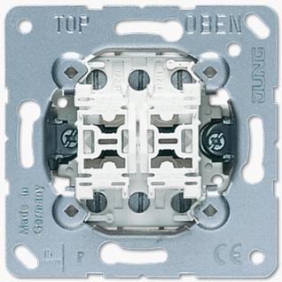 Механизм мультивыключателя Jung 532-4U двухклавишный 10А кнопка без фиксации (4 НО контакта)