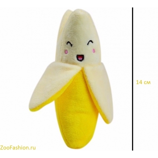 Мягкая игрушка для собак "Банан" (14см)